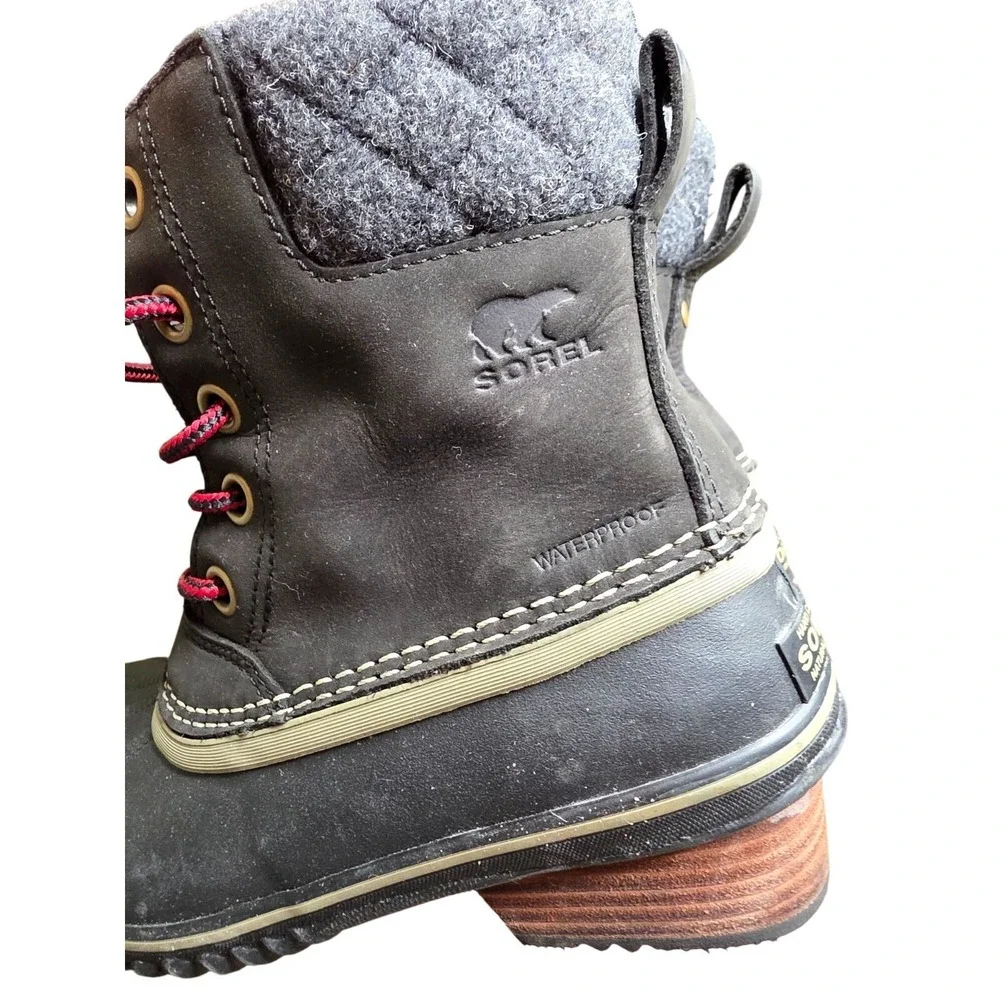 Sorel Slimpack Lace II Women's Size 9 Duck Boots Black NL2348-010 Snow Boots siz